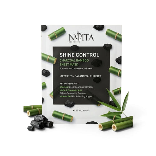 Бамбукова маска с активен въглен NOITA Shine Control – саше 23 мл